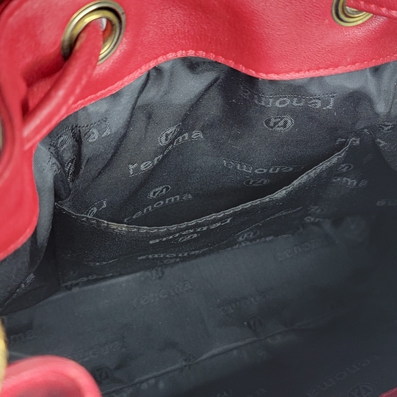 Renoma Paris SOFT Red Leather Bucket Bag P113 - Picture 4 of 10